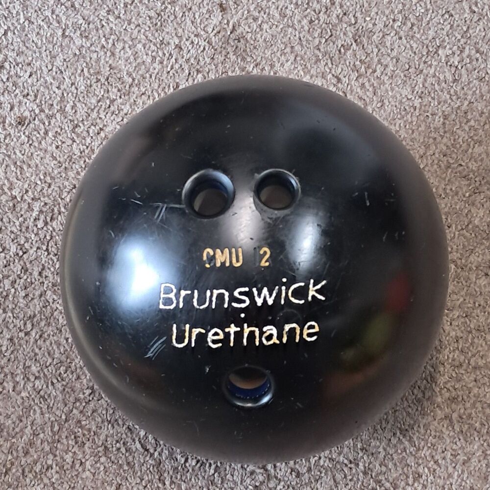 Brunswick Urethane Bowling Ball 12 Pound Black Pre-Drilled House Ball